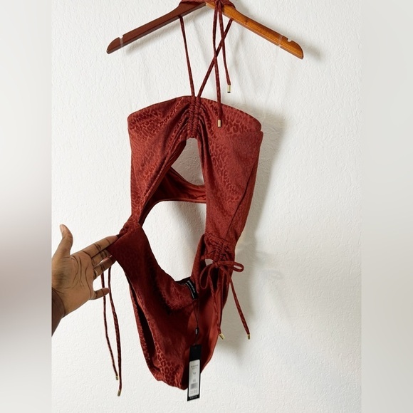 BCBGMAXAZRIA Standard Cut Out One Piece Swimsuit - Picture 3 of 8